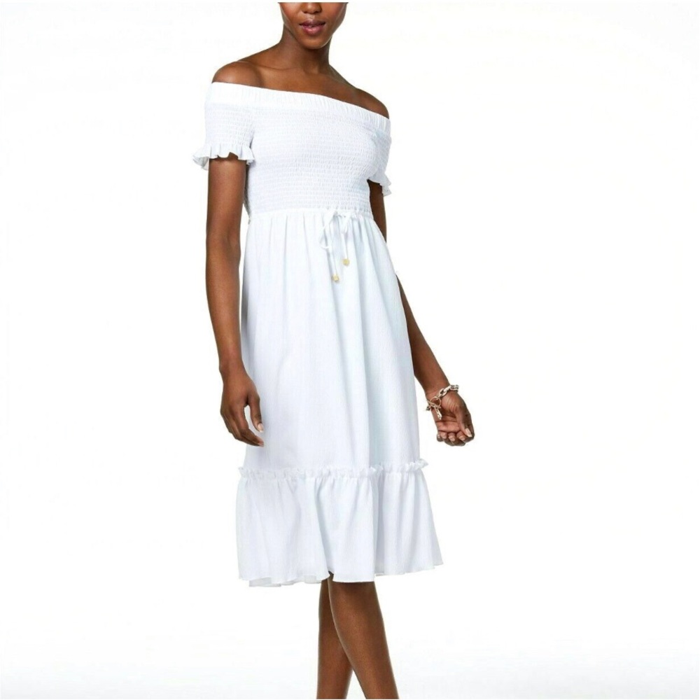 Michael Kors off the shoulder white dress